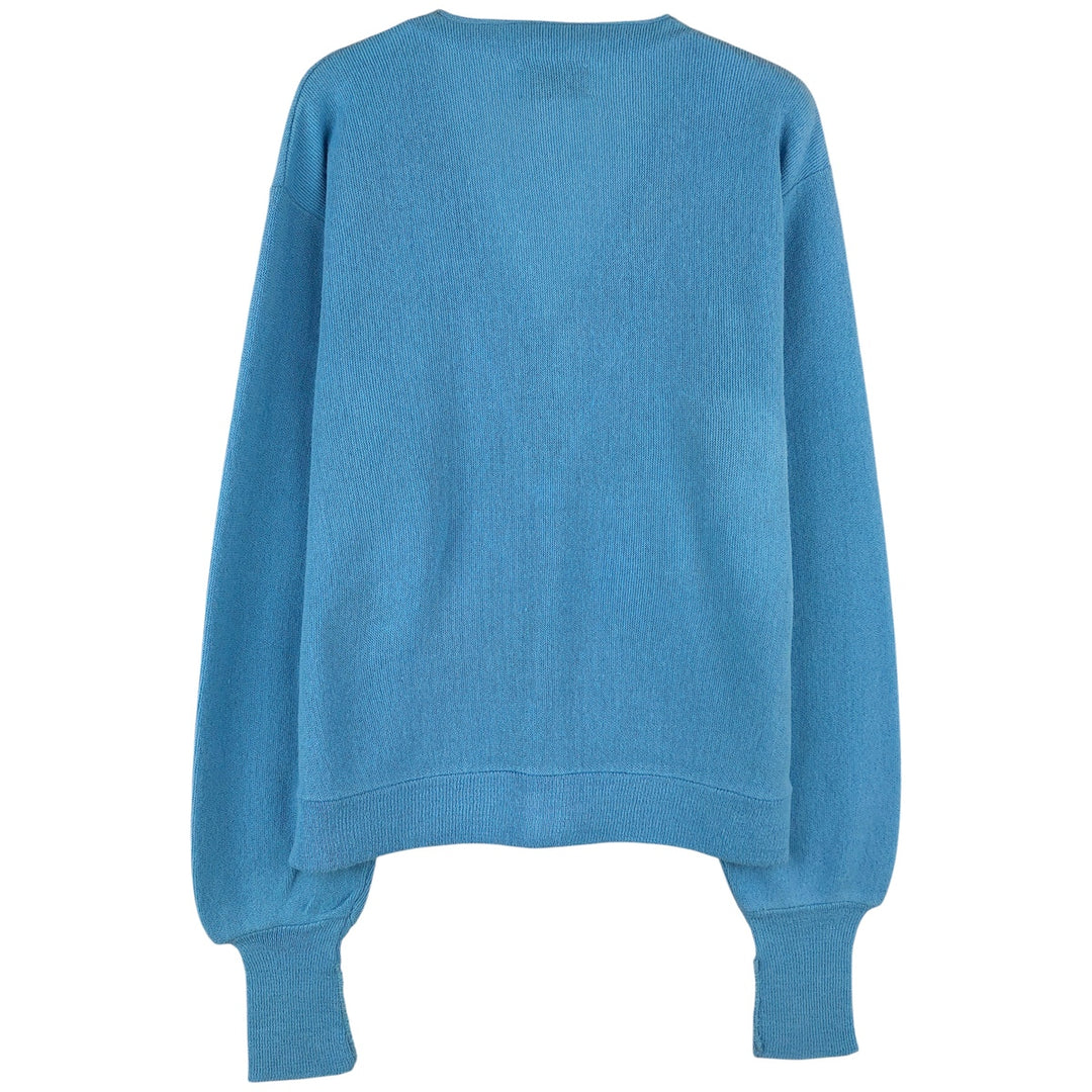 Vintage 70s-80'S JCPenney The Fox Sweater acrylic knit cardigan, men's size M unclear Blue type light blue Vintage Second Hand