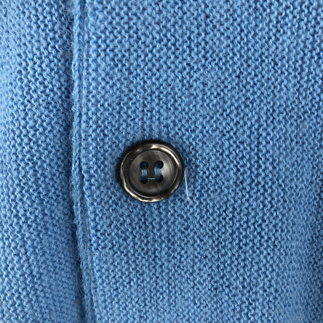 Vintage 70s-80'S JCPenney The Fox Sweater acrylic knit cardigan, men's size M unclear Blue type light blue Vintage Second Hand