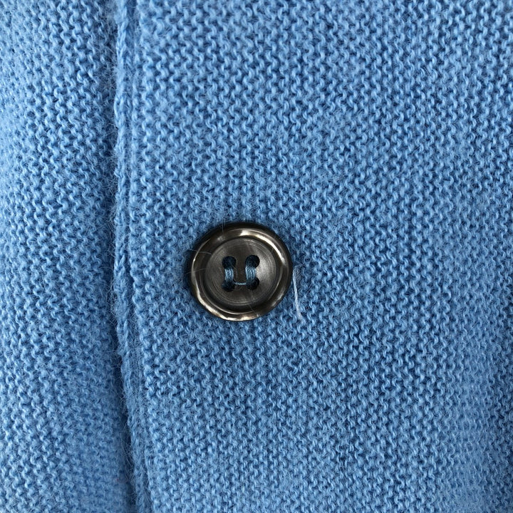 Vintage 70s-80'S JCPenney The Fox Sweater acrylic knit cardigan, men's size M unclear Blue type light blue Vintage Second Hand