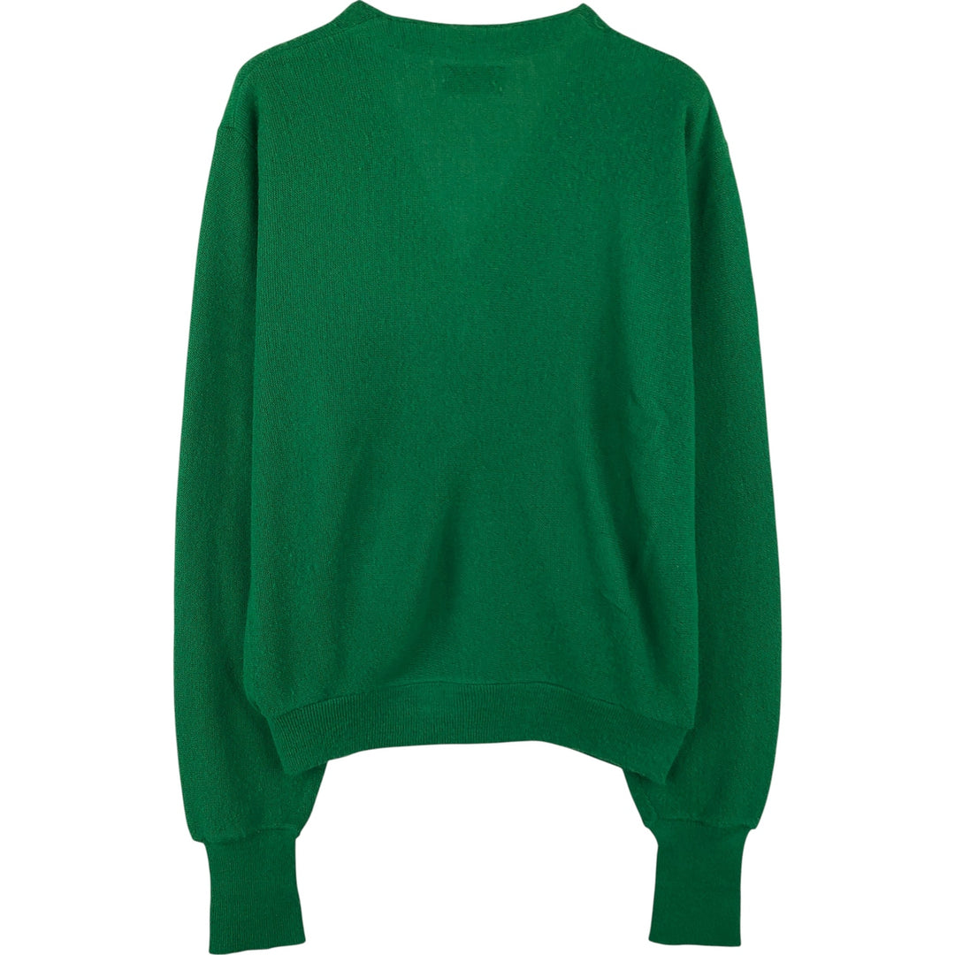 Vintage 1970'S Lacoste IZOD acrylic knit cardigan, men's size M acrylic green type Vintage Second Hand