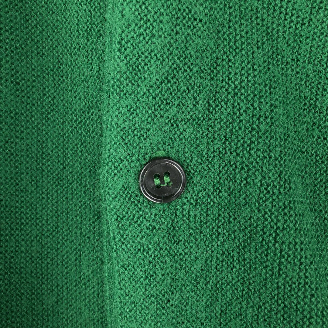 Vintage 1970'S Lacoste IZOD acrylic knit cardigan, men's size M acrylic green type Vintage Second Hand