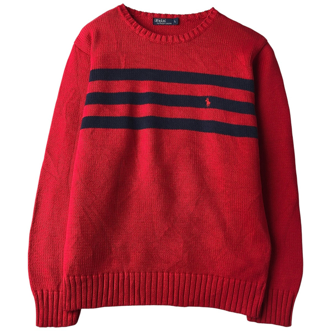 Ralph Lauren POLO by Ralph Lauren knit sweater, men's size L unclear red type Vintage Second Hand