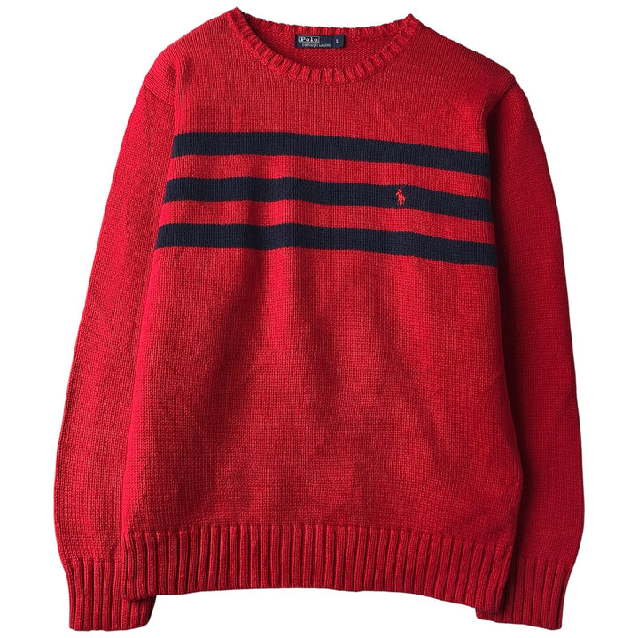 Ralph Lauren POLO by Ralph Lauren knit sweater, men's size L unclear red type Vintage Second Hand