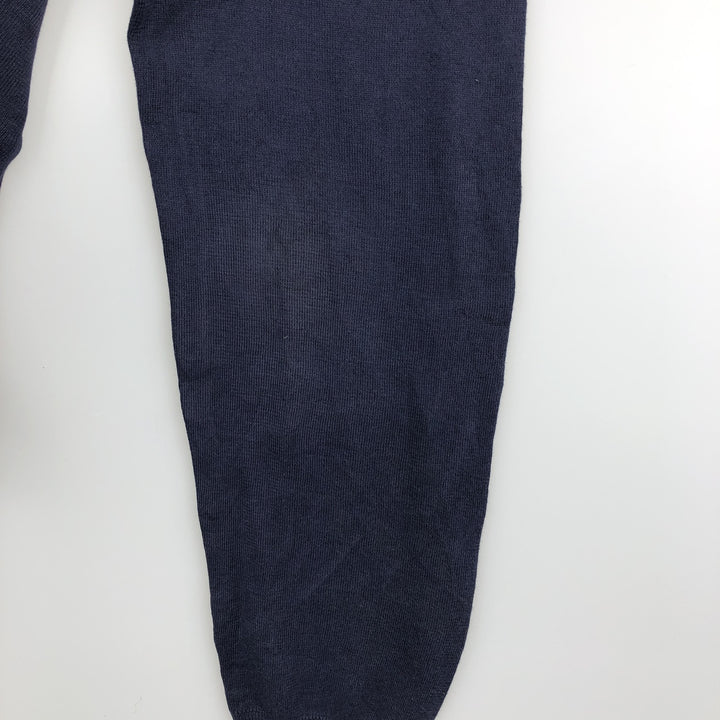 Ralph Lauren POLO by Ralph Lauren V-neck Pima cotton knit sweater, men's size L Pima Cotton navy blue type Vintage Second Hand