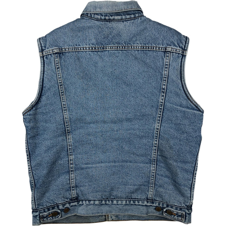 Levi's denim boa vest, men's size XL unclear blue type Vintage Second Hand