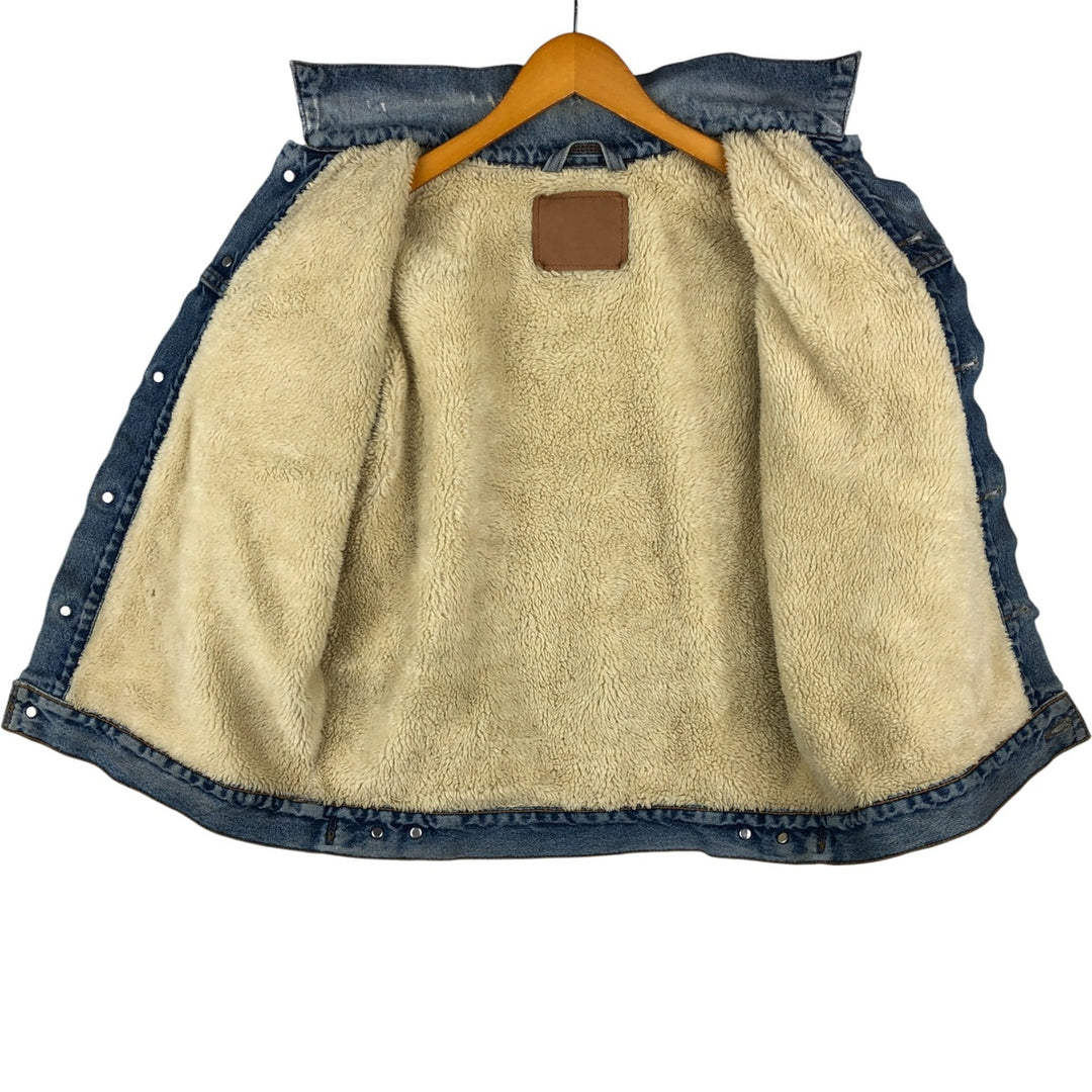 Levi's denim boa vest, men's size XL unclear blue type Vintage Second Hand