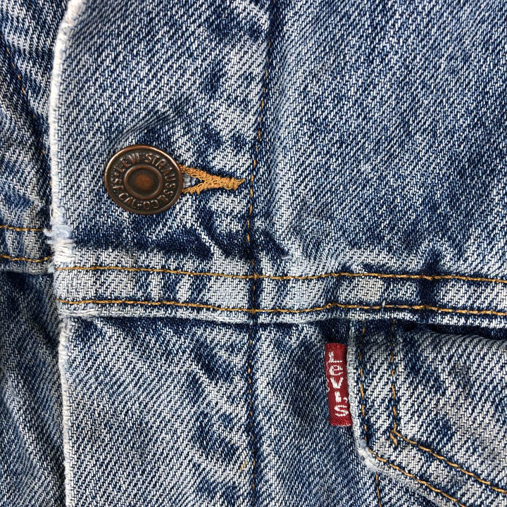 Levi's denim boa vest, men's size XL unclear blue type Vintage Second Hand