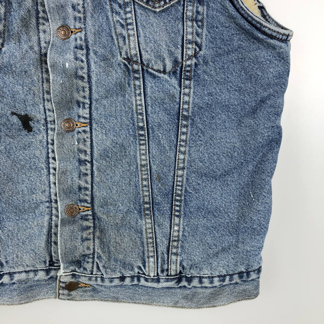 Levi's denim boa vest, men's size XL unclear blue type Vintage Second Hand
