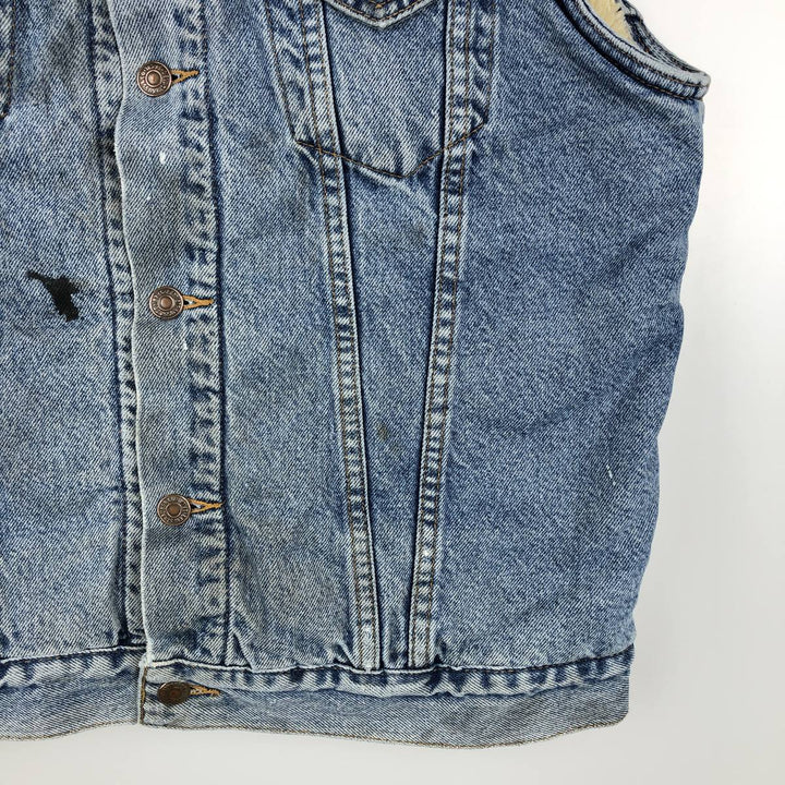 Levi's denim boa vest, men's size XL unclear blue type Vintage Second Hand