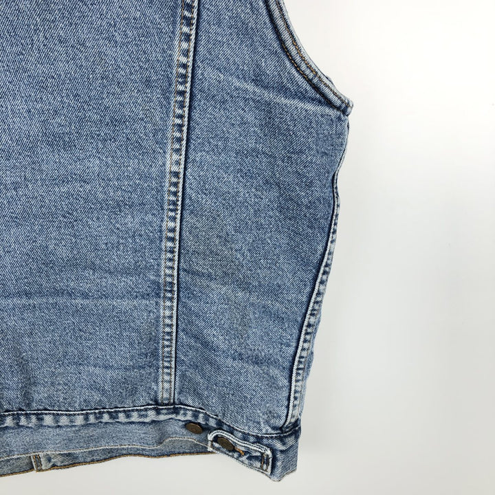 Levi's denim boa vest, men's size XL unclear blue type Vintage Second Hand