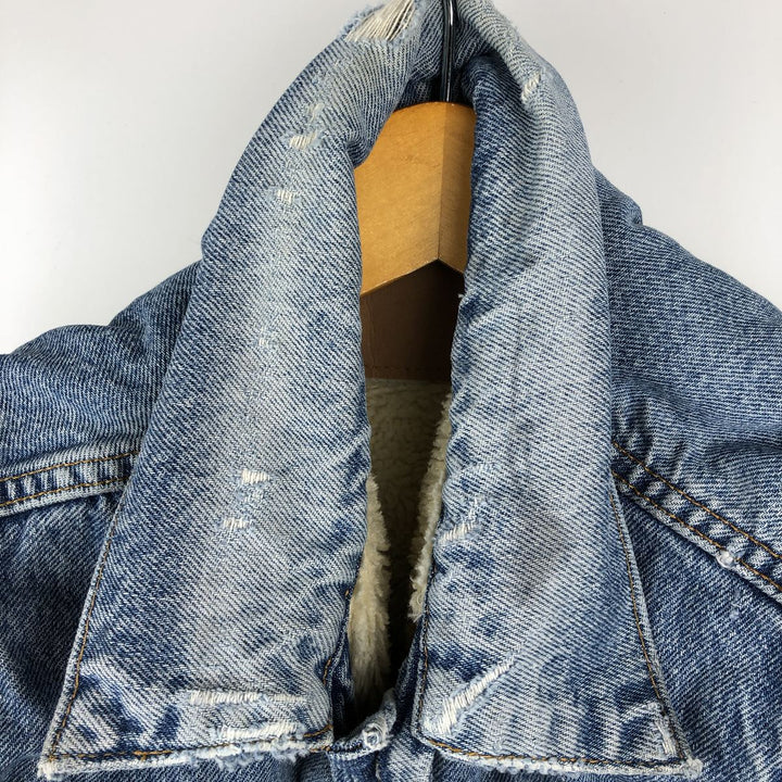 Levi's denim boa vest, men's size XL unclear blue type Vintage Second Hand