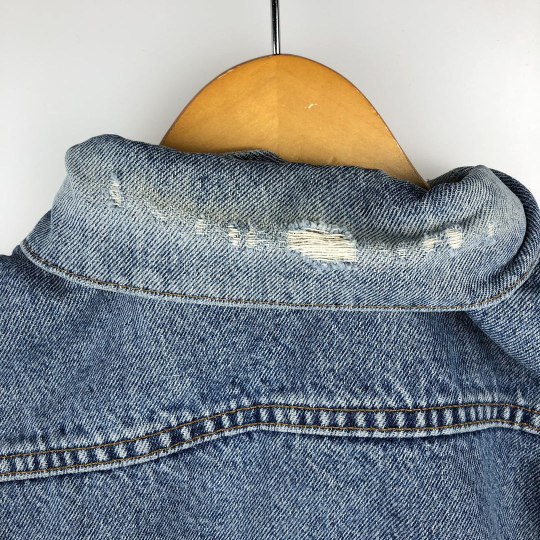 Levi's denim boa vest, men's size XL unclear blue type Vintage Second Hand