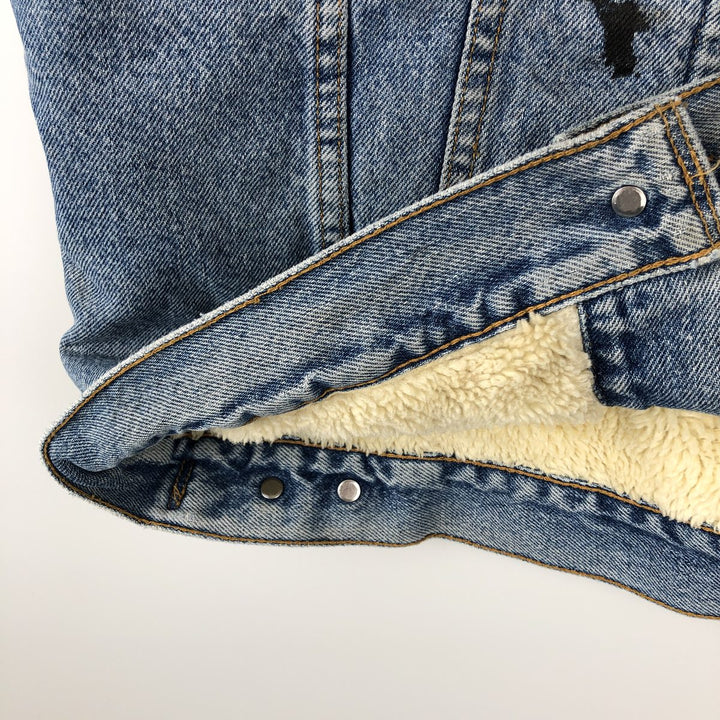 Levi's denim boa vest, men's size XL unclear blue type Vintage Second Hand