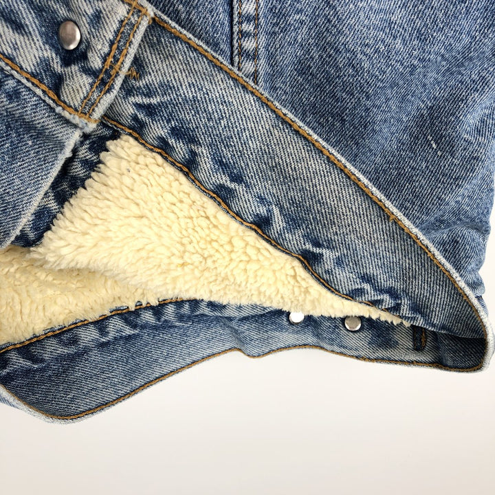 Levi's denim boa vest, men's size XL unclear blue type Vintage Second Hand