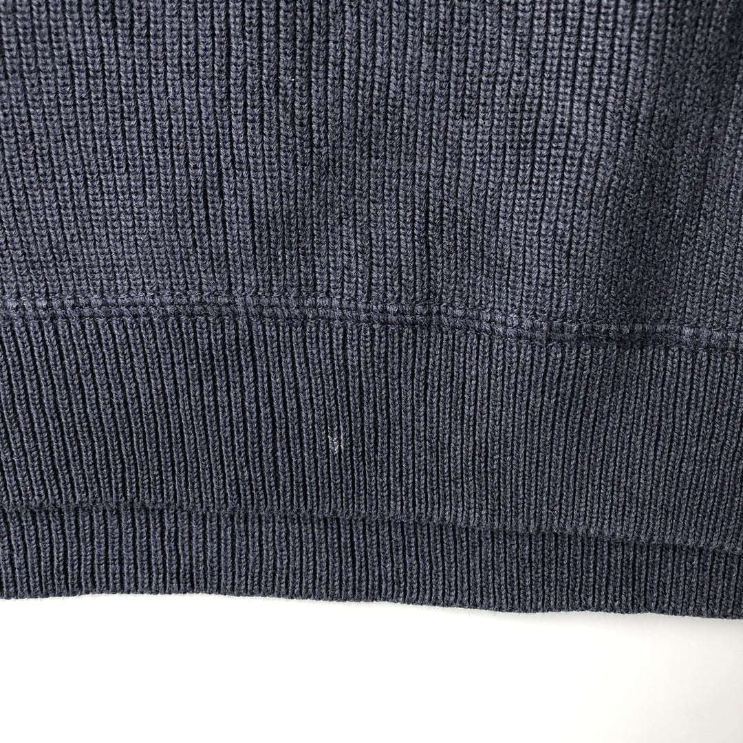 2000'S Eddie Bauer Ribbed Cotton Knit Sweater, Men's Size L cotton navy blue type Vintage Second Hand