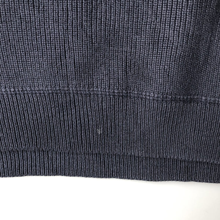 2000'S Eddie Bauer Ribbed Cotton Knit Sweater, Men's Size L cotton navy blue type Vintage Second Hand