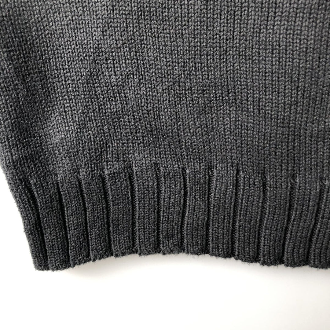 Vintage 90'S Tommy Hilfiger V-neck cotton knit sweater, size L, men's size L cotton black type Vintage Second Hand
