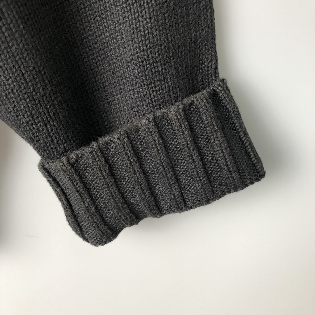 Vintage 90'S Tommy Hilfiger V-neck cotton knit sweater, size L, men's size L cotton black type Vintage Second Hand