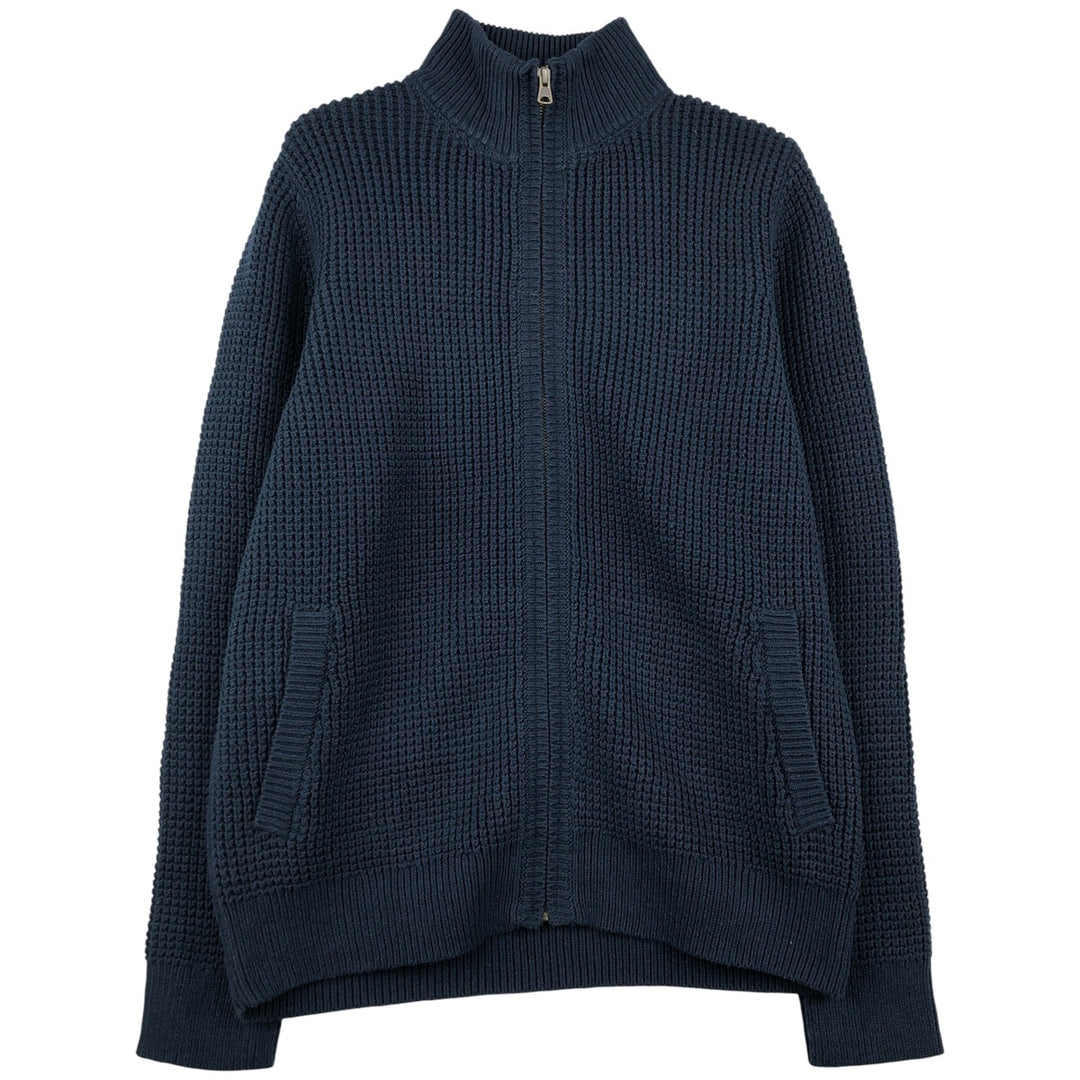 90s-00'S LLBean Driver's Knit Sweater, Men's Size Medium, Vintage cotton navy blue type Vintage Second Hand