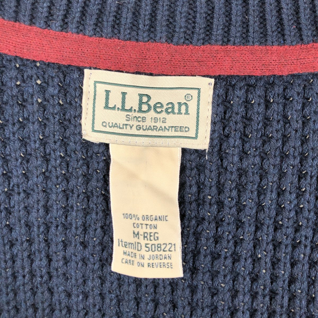 90s-00'S LLBean Driver's Knit Sweater, Men's Size Medium, Vintage cotton navy blue type Vintage Second Hand