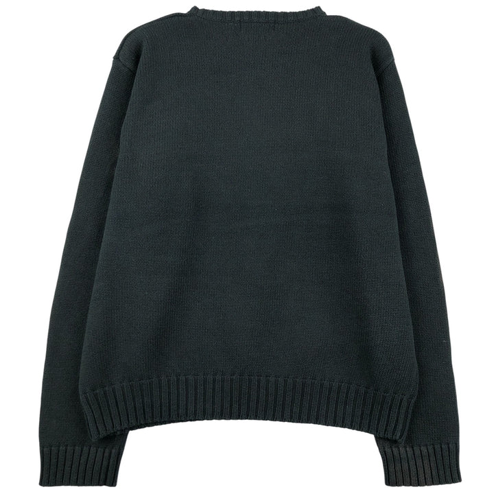 Ralph Lauren Lauren cotton knit sweater, men's size M cotton black type Vintage Second Hand