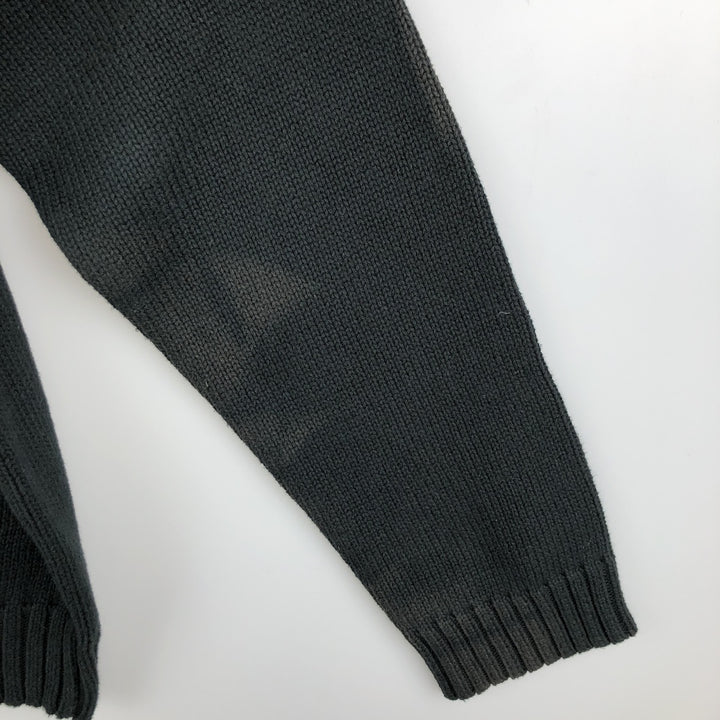Ralph Lauren Lauren cotton knit sweater, men's size M cotton black type Vintage Second Hand