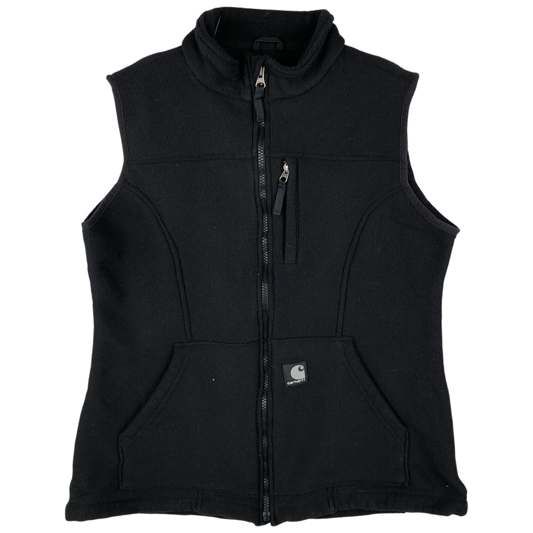 Carhartt fleece vest, men's size S polyester black type Vintage Second Hand