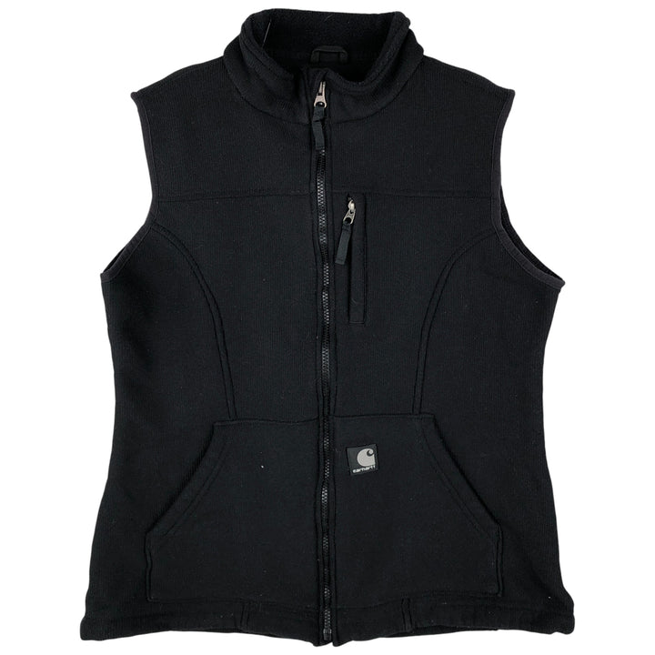 Carhartt fleece vest, men's size S polyester black type Vintage Second Hand