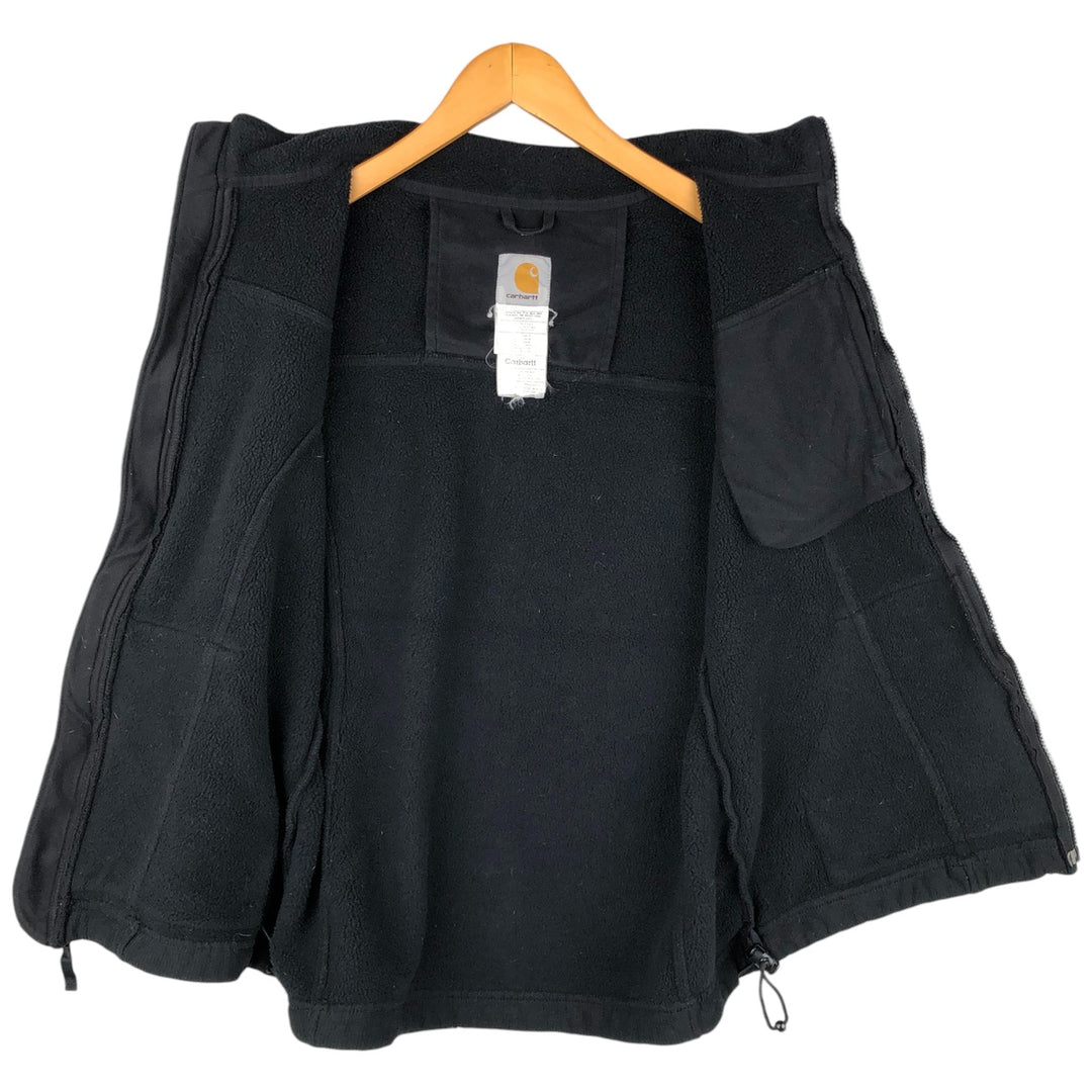 Carhartt fleece vest, men's size S polyester black type Vintage Second Hand