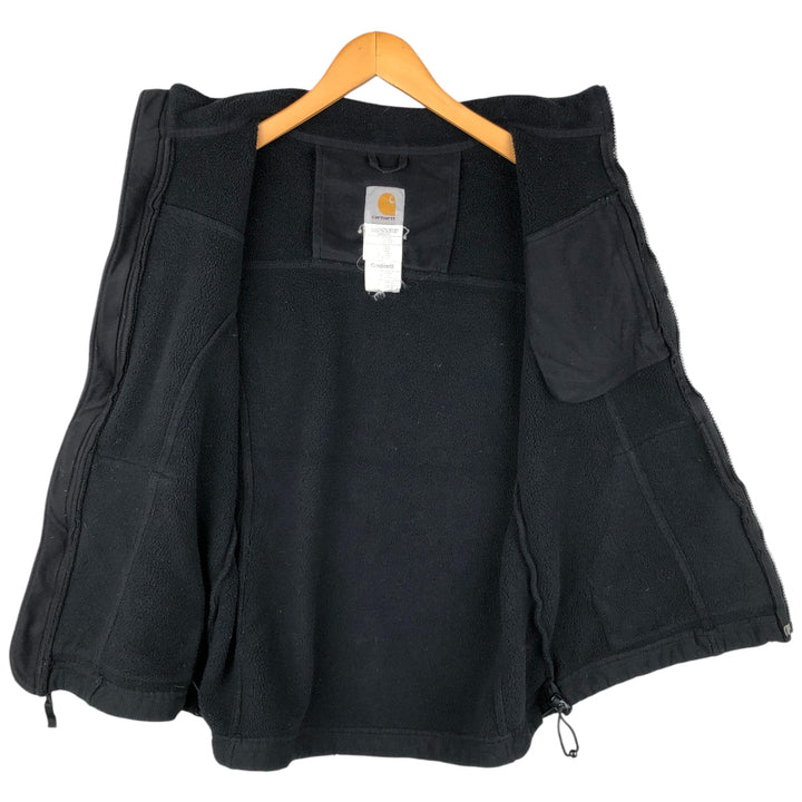 Carhartt fleece vest, men's size S polyester black type Vintage Second Hand