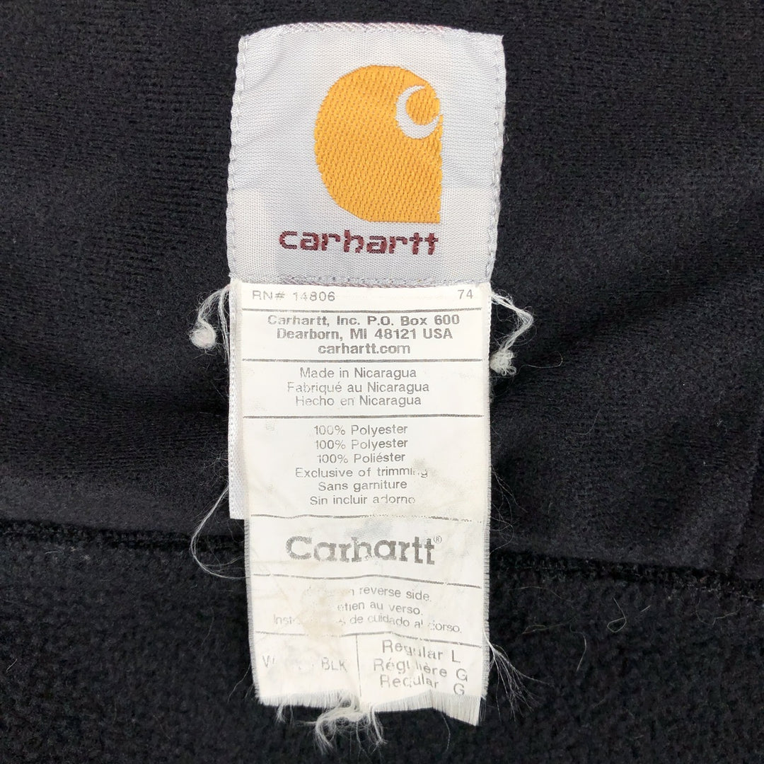 Carhartt fleece vest, men's size S polyester black type Vintage Second Hand