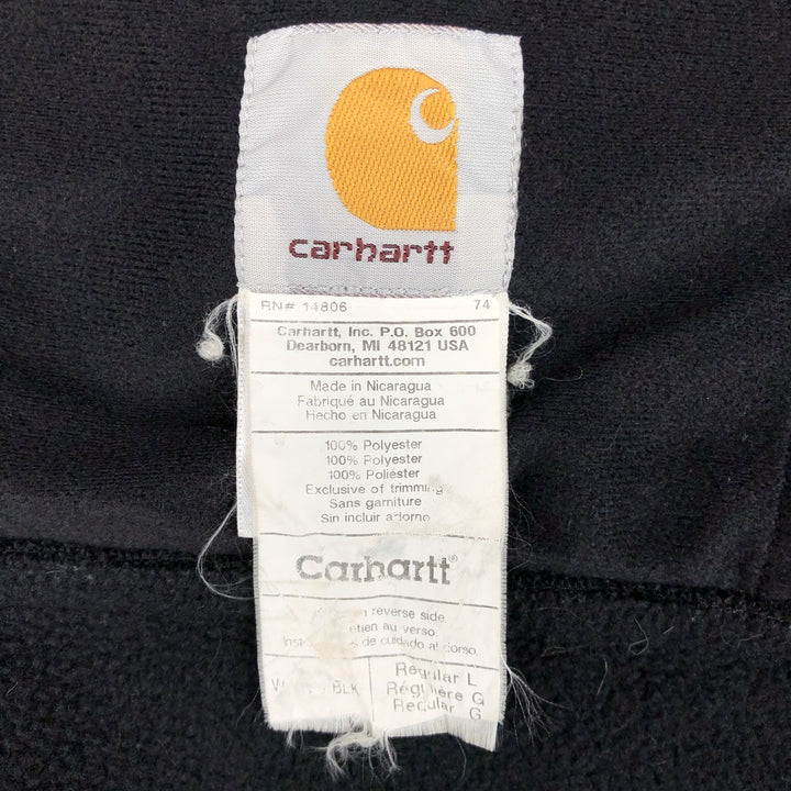 Carhartt fleece vest, men's size S polyester black type Vintage Second Hand