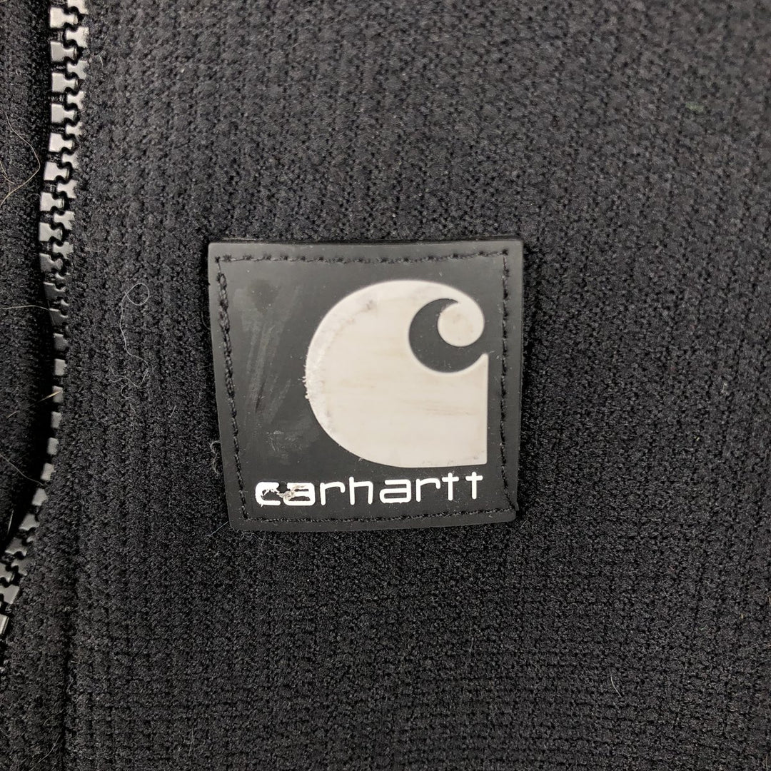 Carhartt fleece vest, men's size S polyester black type Vintage Second Hand