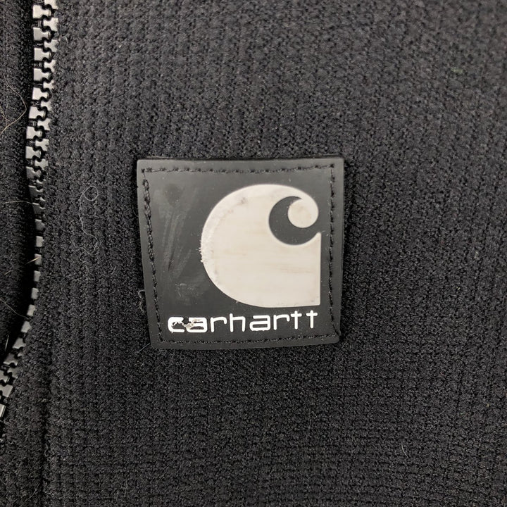 Carhartt fleece vest, men's size S polyester black type Vintage Second Hand