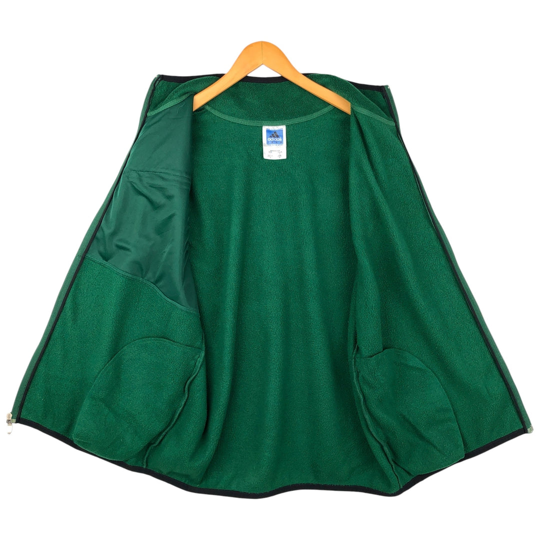 Vintage 90'S adidas Team fleece vest, men's size XL polyester green type Vintage Second Hand