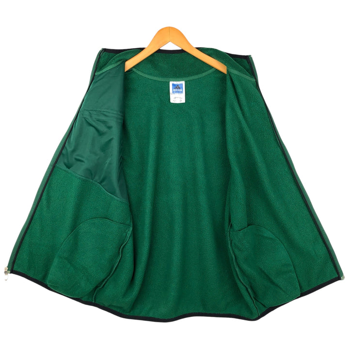 Vintage 90'S adidas Team fleece vest, men's size XL polyester green type Vintage Second Hand