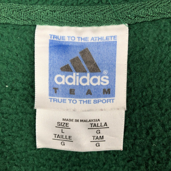 Vintage 90'S adidas Team fleece vest, men's size XL polyester green type Vintage Second Hand