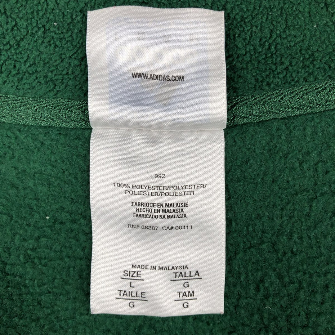 Vintage 90'S adidas Team fleece vest, men's size XL polyester green type Vintage Second Hand