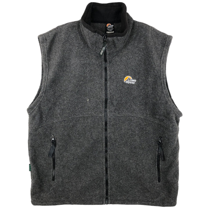 Vintage 90'S Lowe Alpane fleece vest, made in Ireland, men's size XL polyester Charcoal Vintage Second Hand
