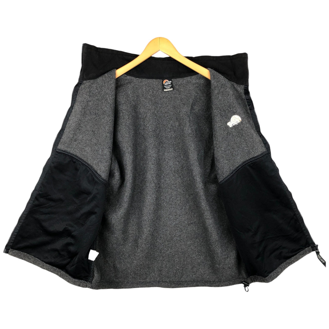 Vintage 90'S Lowe Alpane fleece vest, made in Ireland, men's size XL polyester Charcoal Vintage Second Hand