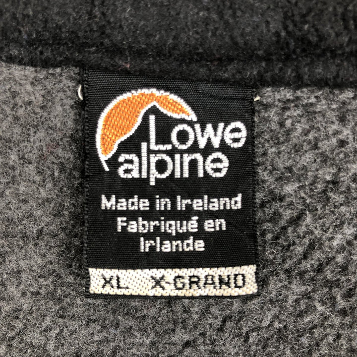 Vintage 90'S Lowe Alpane fleece vest, made in Ireland, men's size XL polyester Charcoal Vintage Second Hand