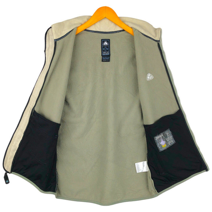 Nike ACG THERMA FIT fleece vest, size M (men's) polyester Khaki type sage green Vintage Second Hand