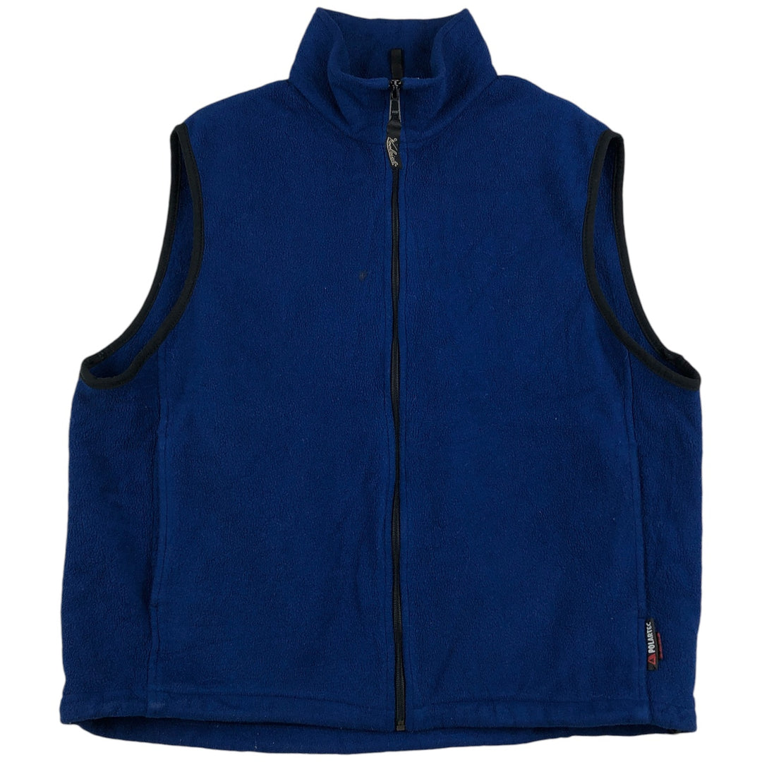 2000'S WOOLRICH fleece vest, men's size L polyester blue type Vintage Second Hand