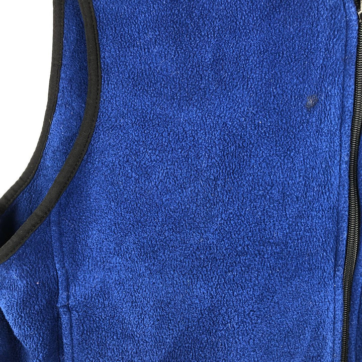 2000'S WOOLRICH fleece vest, men's size L polyester blue type Vintage Second Hand