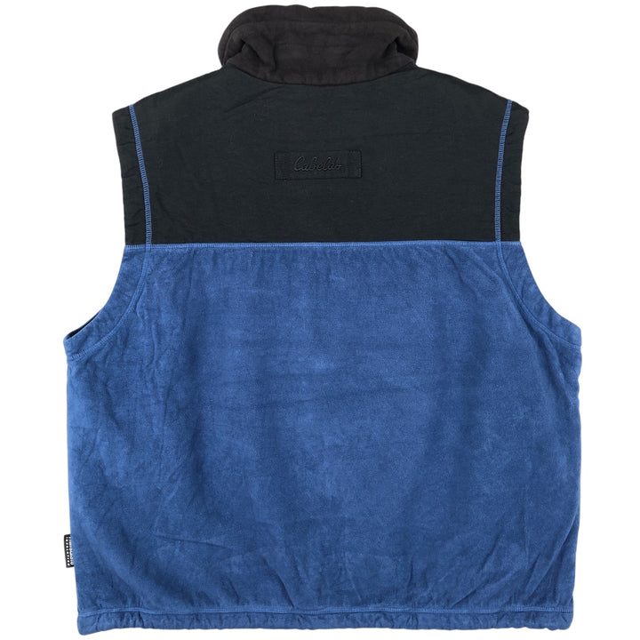 90s-00'S Cabelas Outdoor Gear Fleece Vest, Men's Size XL, Vintage polyester blue type Vintage Second Hand