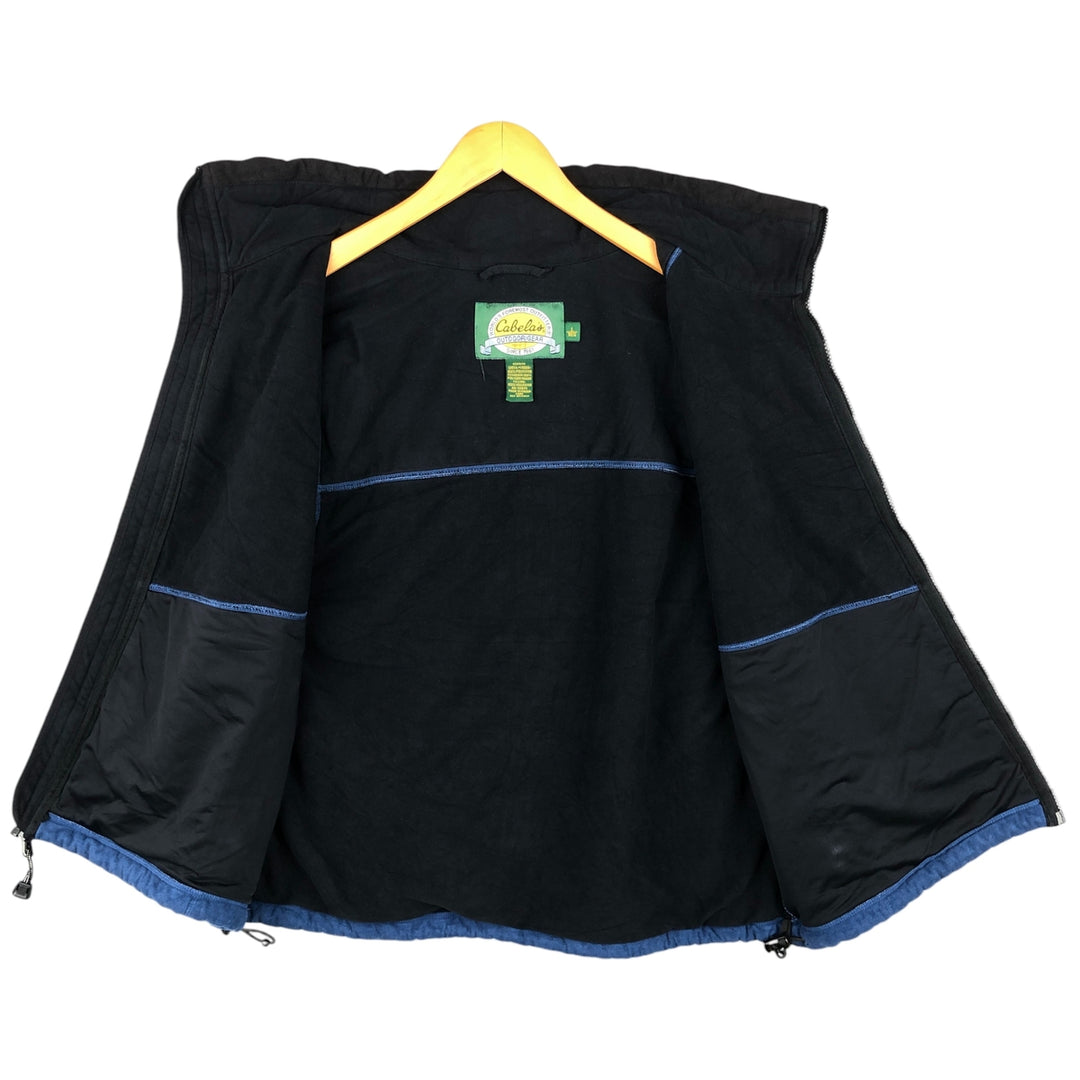 90s-00'S Cabelas Outdoor Gear Fleece Vest, Men's Size XL, Vintage polyester blue type Vintage Second Hand