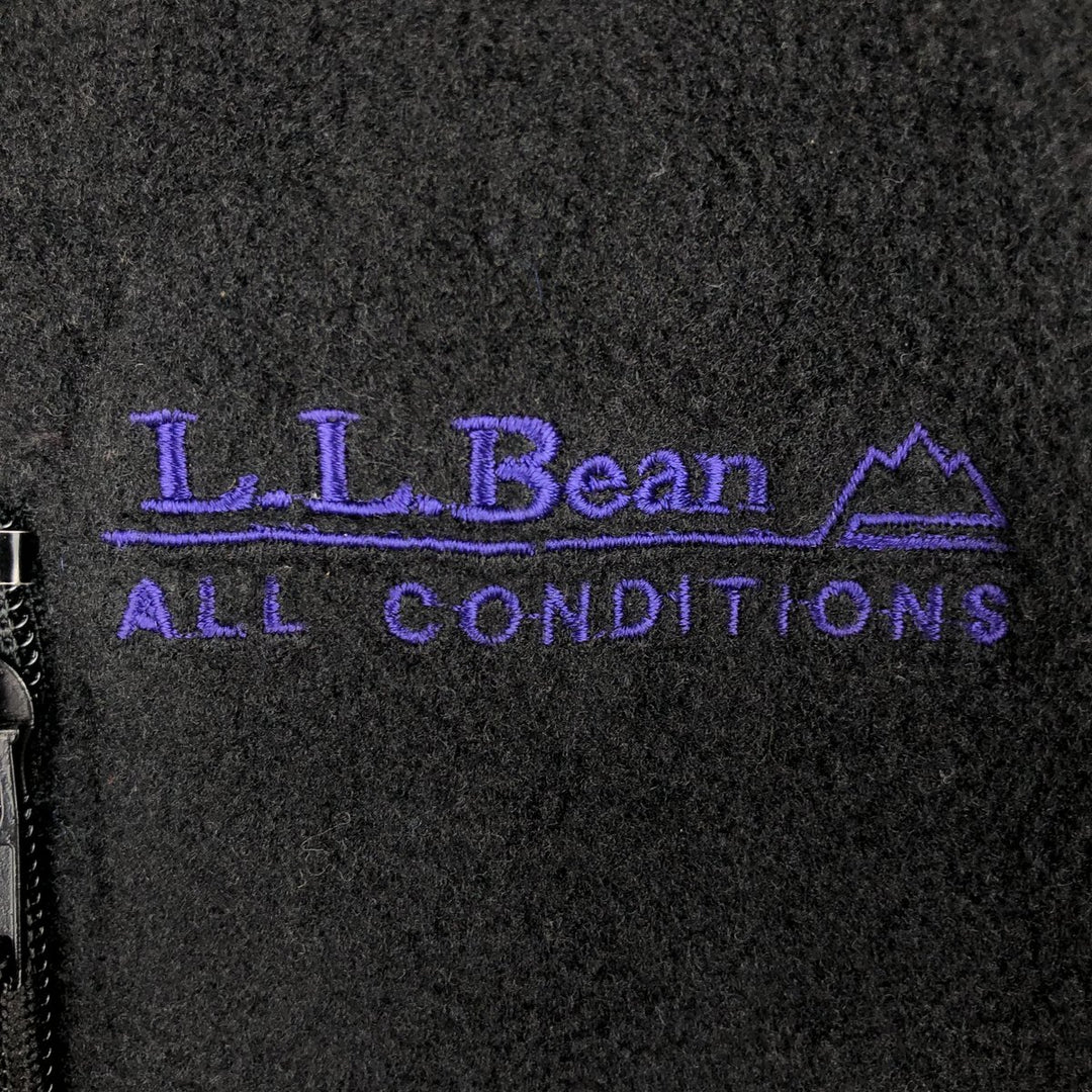 90'S LLBean Vintage Fleece Vest, Men's XL unclear black type Vintage Second Hand
