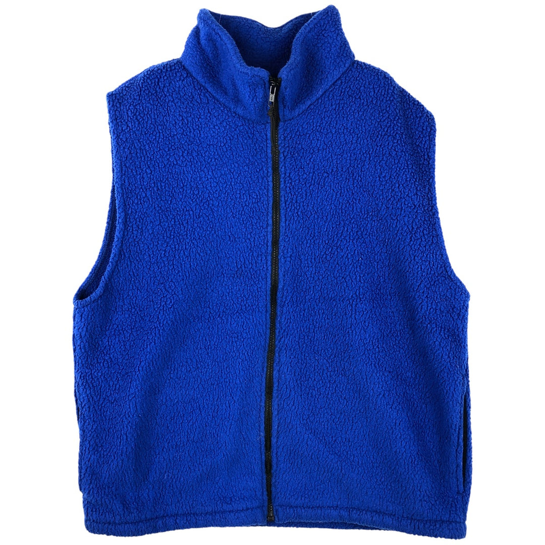 90'S REI boa vest, men's size L polyester blue type Vintage Second Hand