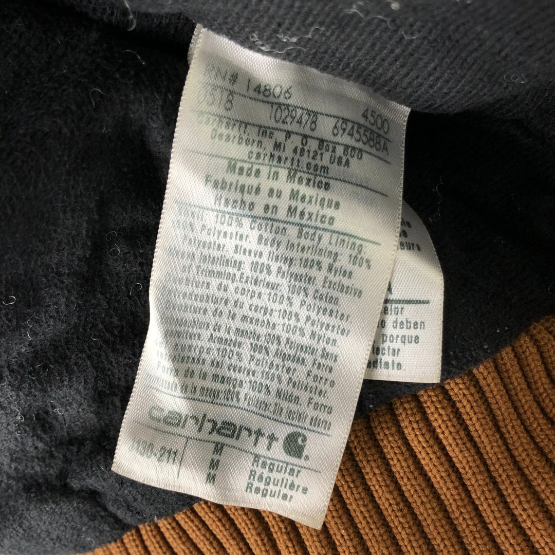 Carhartt Active Jacket, Padded Duck Full-Zip Hoodie, Men's Size Medium cotton Beige type Vintage Second Hand