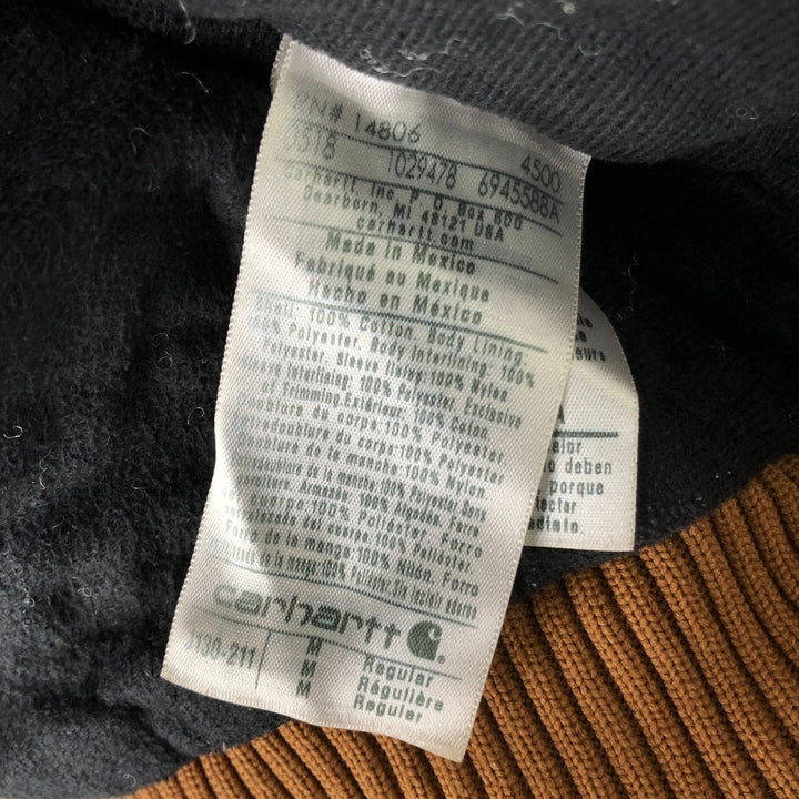 Carhartt Active Jacket, Padded Duck Full-Zip Hoodie, Men's Size Medium cotton Beige type Vintage Second Hand